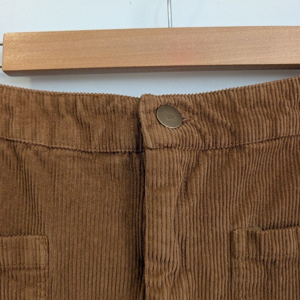 Japna Camel Corderoy Mini Skirt Size Small With Pockets! - Picture 3 of 7